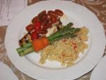 Main: Grilled Sword fish / grape tomato / Isreali cous-cous